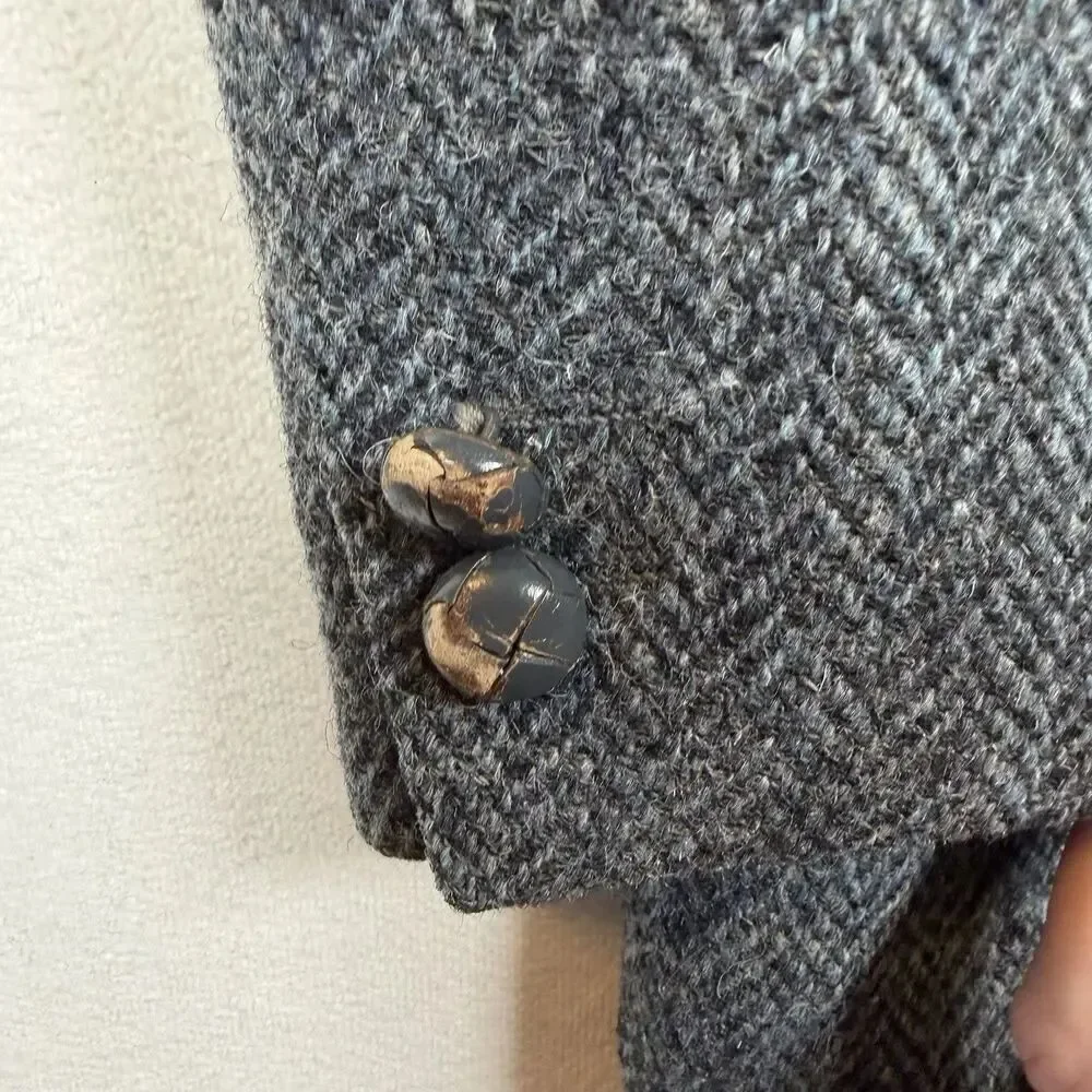 Harris Tweed Blazer 42 Hector Russell Scotland Herringbone Wool Sport Coat Mens